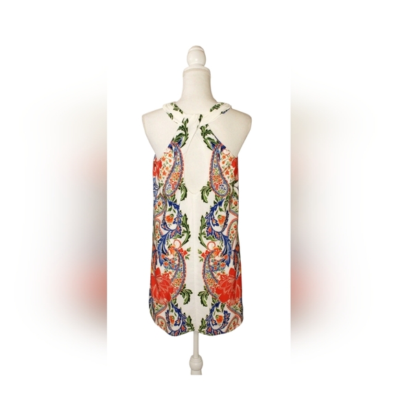 Gianni Bini Silky Lined Floral Mini Dress Multi-Color Size M - Picture 4 of 10